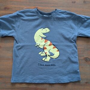 Zara Blue T-Rex Kids T-Shirt